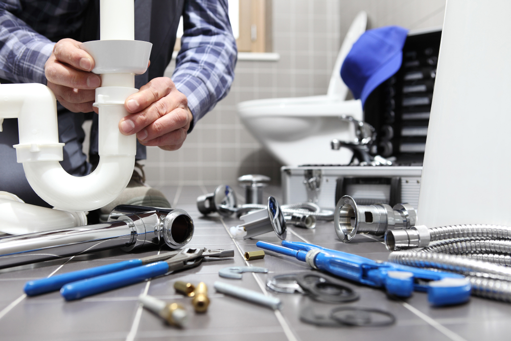 Bathroom plumber installation